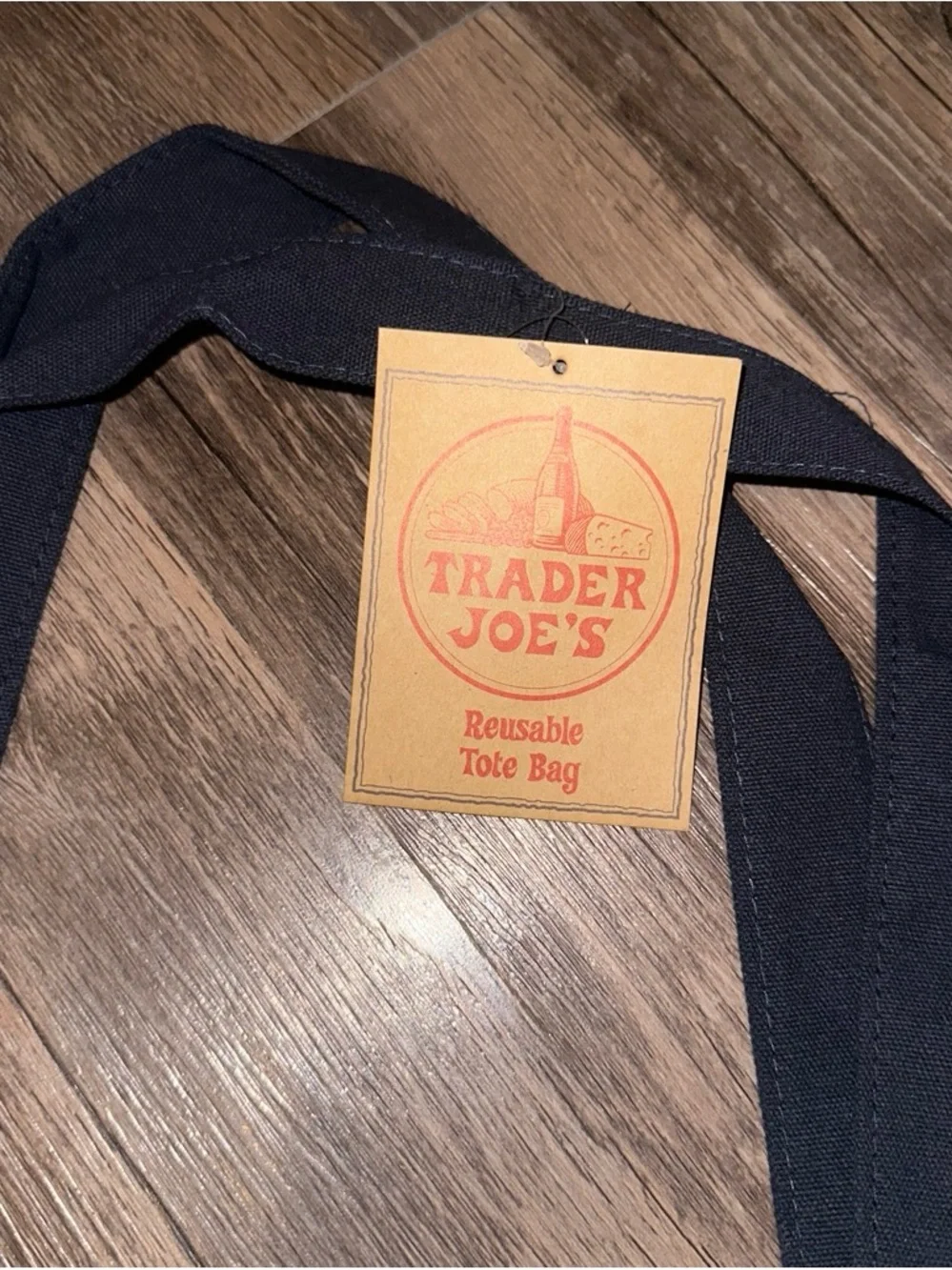 Trader Joe's Canvas Tote Bag in Natural and Black NWT